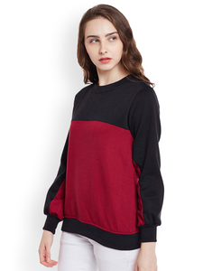 Sudadera de Moda para Mujer, Color Negro Granate, Invierno, 100% Algodón, Felpa, Alta Calidad, Colores Personalizados - Product Image 2