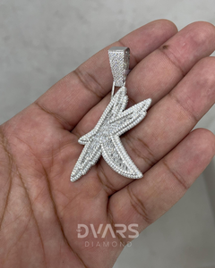 Colgante de Moissanita Personalizado, Plata 925, Corte Brillante, Microincrustaciones, Unisex, Letra A-Z, Joyería Personalizada de Lujo - Product Image 2