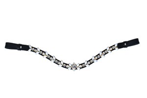 Luxury Crystal Horse Browband Premium Leather English Bridle White Opal Rhinestones Comfortable Durable Box Packaging <b>Equestrian</b> - Product Image 2