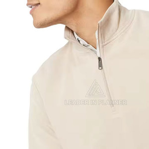 เสื้อสเวตเชิ้ตพิมพ์โลโก้ตามสั่ง ขนาดตามสั่ง รุ่นพื้นฐานสำหรับผู้ชาย ขายดีที่สุด ขายส่ง เสื้อสเวตเชิ้ตแบบซิปครึ่งตัว ระบายอากาศได้ดี - Product Image 5