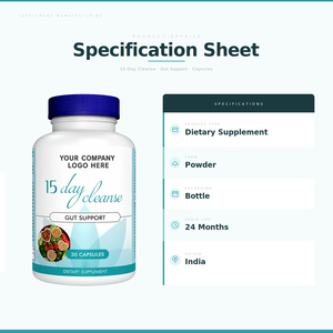 Cápsulas de Hoja de Senna y Cáscara de Psyllium de Marca Privada, Fabricante OEM ODM - Product Image 3