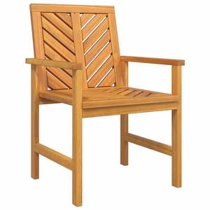 Juego de comedor de jardín de madera maciza de acacia marrón de 5 piezas - Product Image 5