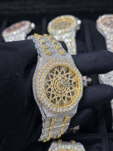 Relojes de Lujo Pahal Jewels para Negocios, con Diamantes Moissanite, Movimiento Automático, Caja de Acero Inoxidable, Esfera con Agujas, Cristal de Zafiro - Product Image 2