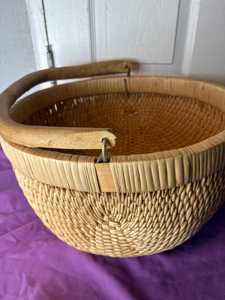 Cesta de bambú japonesa vintage vietnamita tejida a mano para ikebana con inserto de bambú, florero para arreglos florales, proveedor y fabricante - Product Image 4