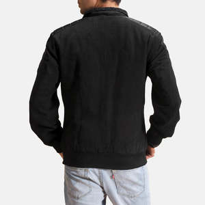OEM Custom Avan <b>Men's</b> Winter Waterproof Genuine Leather Stand Collar Streetwear Bomber <b>Jacket</b> Brown - Product Image 2