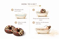 Bombes de bain en chocolat en gros OEM/ODM, marque privée, aux herbes naturelles, en forme de donut, fournisseur en vrac pour l'exportation, bombes de bain aromathérapeutiques