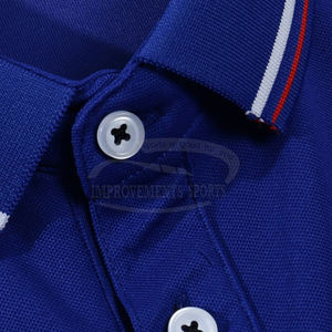 เสื้อโปโลผู้ชายแขนสั้นสีพื้นแบบเรียบง่ายสไตล์2024เสื้อระบายอากาศได้ดี - Product Image 3