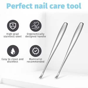 Empujador de cutículas en forma de V, recortador de acero inoxidable, duradero, reutilizable, profesional, removedor de piel muerta, cuidado de las uñas, UBI, 2 uds. - Product Image 6