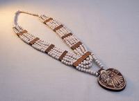 Collier Mala Tulsi Fait Main avec Pendentif Radha Krishna, Perles d'Imitation, Bijoux de Prière Spirituels Hindous, Cadeau, Vente en Gros