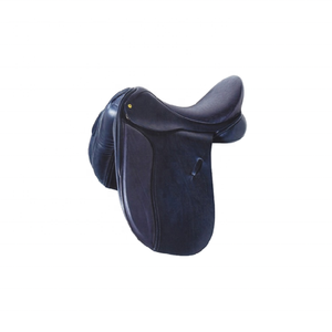 Silla de montar de cuero personalizada para doma clásica, colorida, con logotipo personalizado. - Product Image 1