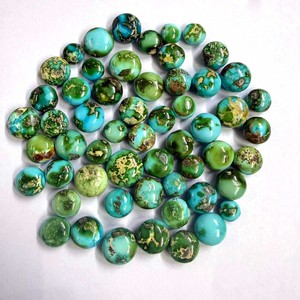Cuentas de Turquesa Sonara 100% Naturales Sin Agujero, Cuentas Sueltas Redondas de 6-12 mm, Piedras Preciosas Calibradas, JaipurGemsHouse CMA - Product Image 2
