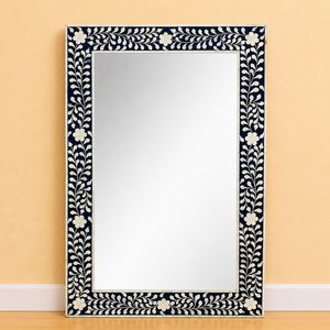 Bone Inlay <b>Mirror</b> Floral <b>Mirror</b> Blue <b>Wall</b> Decor Handmade <b>Mirror</b> Decorative <b>Mirror</b> Vanity <b>Mirror</b> <b>Wall</b> Hanging Bedroom Decor - Product Image 4