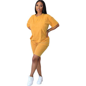 Summer Matching <b>T</b>-shirts and Shorts <b>Track</b> Suit Set Gym Jogger Loungewear Two Piece Workout Clothing 2 Piece Shorts Set for Women - Product Image 2