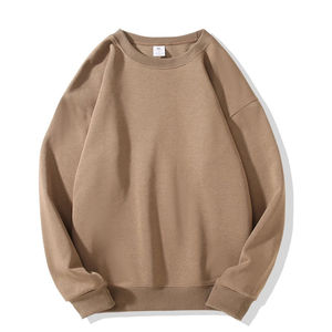 Sweat-shirt de luxe en molleton bouclette français, sans capuche, en coton haute densité pré-rétréci, style minimaliste tricoté, respirant - Product Image 6