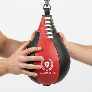 Ballon de vitesse de boxe en cuir avec hauteur réglable pour l'entraînement, la pratique du punching et la remise en forme en salle de sport - Conception durable - Product Image 3