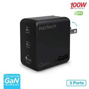 Caricatore USB-C PD Nexus T100 100W e Adattatore da Muro USB a 3 Porte con Tecnologia GaN Ultra-Veloce PPS - Product Image 1