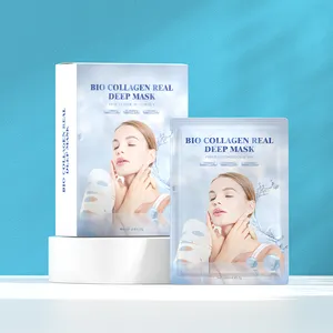 Eigenmarke koreanische Bio-Gel-Gesichtsmaske wasserlösliches Kollagen Kristallmaterial Lifting-Effekt Hyaluronsäure vegane Peptide