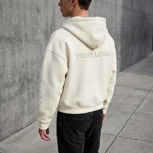 Sweat à capuche surdimensionné en molleton français 500 GSM pour homme, coupe ample, double fermeture éclair, imprimé numérique, streetwear urbain de qualité supérieure - Product Image 4