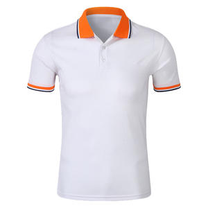 Camiseta de golf azul marino de alta calidad 100% algodón, camiseta deportiva para hombre, polos de golf personalizados con logotipo bordado - Product Image 3