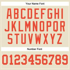 Camiseta de Baloncesto Retro Personalizada Color Crema Naranja, con Nombre y Número del Equipo Bordados, Ropa Deportiva Vintage - Product Image 6