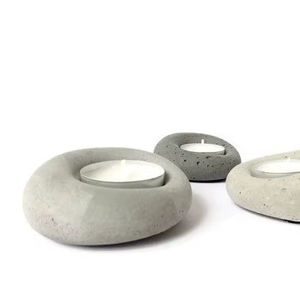 Porte-bougie en béton fait main TCE Premium pour la décoration de la maison, centre de table, hôtel, restaurant, cadeau et aménagement intérieur - Product Image 1