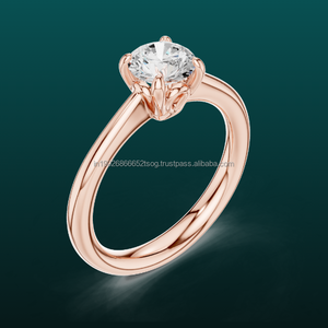 WEGMEN 10K Oval Cut White <b>CZ</b> <b>Ring</b> in Fancy Design - Product Image 1