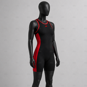 Combinaison de lutte sans manches personnalisée pour homme, en Spandex/Polyester, légère et respirante, pour adultes - Product Image 2