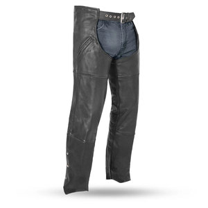 Pantalones de cuero genuino para hombre, estilo motero, con bolsillos desgastados, para montar a caballo, carreras y motociclismo. - Product Image 1