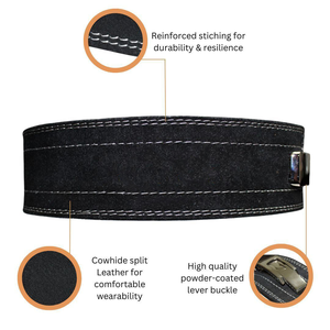 Cinturón de Levantamiento de Pesas Ajustable de Cuero para Hombre y Mujer, Cinturón de Powerlifting para Gimnasio, Proveedor OEM - Product Image 4