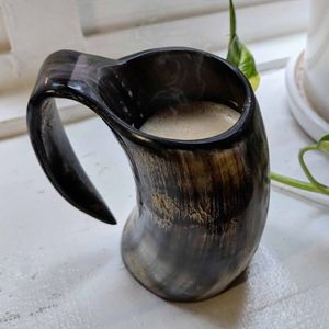 Tazas Festivas de Cuerno Natural de Búfalo, Vasos Artesanales Decorativos para el Hogar, Restaurantes y Cafeterías - Product Image 4