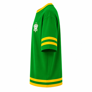 Camiseta Personalizada de la Hermandad Chi Eta Phi con Logotipo Bordado en la Parte Delantera, Color Verde y Amarillo, Manga Corta para Mujer - Product Image 5