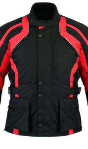 <b>Motorcycle</b> Touring Apparel Premium Cordura Textile <b>Jacket</b> with Reinforced Impact Zones - Product Image 3