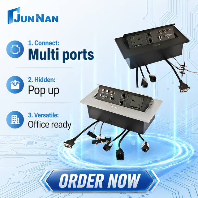 Universal Desktop Pop-Up Socket Supports Office Desk Socket Hidden Conference Tabletop Socket Multimedia Integrated Power Socket
