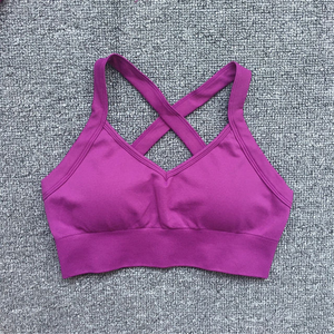 Soutien-gorge de sport pour femme, personnalisé, en gros, sans couture, confortable, avec logo frontal, respirant, séchage rapide, pour yoga et entraînement - Product Image 3
