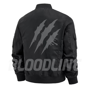Veste coupe-vent imprimée à manches longues noire pour homme BLOODLINE, vêtements d'extérieur toutes saisons - Product Image 2