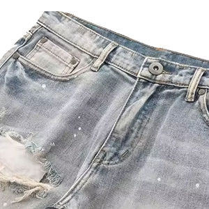 Pantalones Cortos de Hombre de Alta Calidad, Corte Holgado, Estilo Desgastado, Largo Medio, Fabricados en Pakistán, con Lavado Ácido - Product Image 3