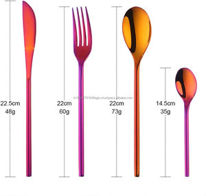 Chic Durable Multicolore En Acier Inoxydable Couteau Fourchette Cuillère Couverts Ensemble pour Fête Maison Restaurant Hôtel - Product Image 5