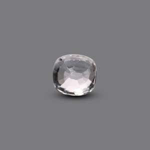 Synthetic Paraiba Square Cut White Zircon 4 Carat Loose Gemstone 6mm Height for Fine Jewelry - Product Image 2
