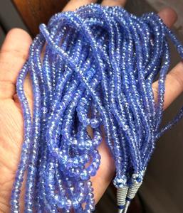 Perles de pierre naturelle Tanzanite facettées bleues, pierre semi-précieuse de qualité supérieure, 5 mm, perles en vrac pour la fabrication de bracelets et de colliers - Product Image 1
