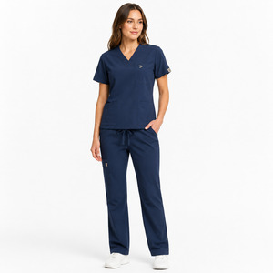 Unisex Matte Medical Uniform Premium Woven Jersey <b>Scrub</b> <b>Sets</b> for Nurses and Muslim Hospitals Runners - Product Image 3