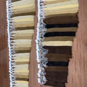 Bande droite Extensions de cheveux vietnamiens Remy Cheveux humains Texture naturelle Extrémités épaisses Surface lisse Stock prêt - Product Image 2