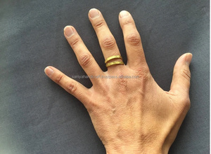 Có thể điều chỉnh cổ điển-phong cách rèn đồng thau Vòng unisex handmade bạc mạ kim loại xem với món quà kim cương Anh Ấy cô IGI chứng nhận - Product Image 3