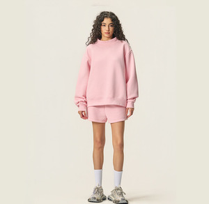Suéter de Punto Rosa de Corte Regular, Cuello Redondo, Manga Larga, Color Sólido, Ropa Casual para Adultos, Temporada de Otoño - Product Image 2