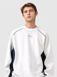 Sweat-shirt à col rond pour homme, surdimensionné, en tricot, avec motif de lettres, 100% coton, manches longues, décontracté, pull d'hiver - Product Image 5