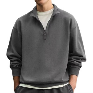 Sudaderas con Cierre de Cremallera Innovadoras para Hombre, Logotipo Personalizado de Alta Calidad, 100% Algodón, 350G, Sudadera de Peso Pesado con Media Cremallera para Invierno - Product Image 6