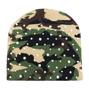 Gorro de Punto de Alta Calidad Personalizado para Mujer, Gorro de Invierno Acrílico con Logotipo Personalizado, Gorros con Pedrería - Product Image 3