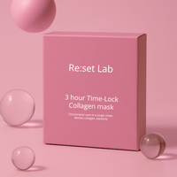 Mascarilla de Colágeno Hidrogel |   Mascarilla Facial de 3 Horas con Cambio de Color |   Parche Reafirmante, Hidratante y Antiarrugas |   Tamaño de viaje |   Fragancia de Rosa |