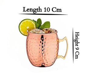Vintage Copper Moscow Mule <b>Mugs</b> Designed For Refreshing Drink Service Ideal For Kitchen Bar And Home Entertaining - Product Image 2