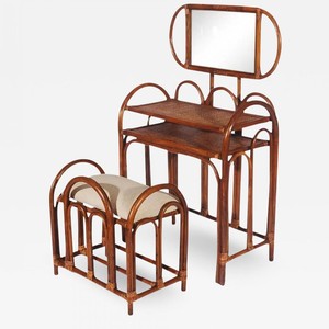 <b>Dressing</b> <b>table</b> with mirror premium rattan vanity <b>tables</b> luxury style homeware supplied from factory - Product Image 1