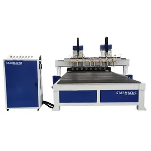 STARMAcnc multi head 4 axis cnc router machine equipment for wood working 2040